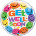 Get Well Soon Smile Face 22-Inch Bubble Balloon