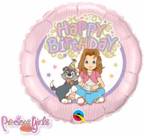 Precious Girls Club 18-Inch Birthday Foil Balloon