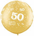 30-Inch Gold 50 All-Around Latex Balloons, 2 Pack