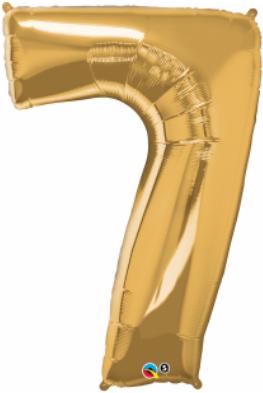 34-Inch Gold Number 7 Balloon