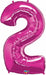 34 Inch Magenta Number 2 Balloon