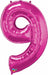 34-Inch Magenta Number 9 Balloon