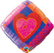 Heart Accent Patterns 18-Inch Foil Balloon