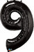 34-Inch Black Number 9 Balloon