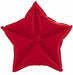 Ruby Red Quilted Star Foil Balloon, 9 Inch