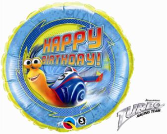 Turbo Birthday 18-Inch Foil Balloon