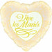 Vive les Mariés 18-Inch Heart Foil Wedding Balloon