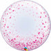 Pink Confetti Dots 24-Inch Deco Bubble Balloon