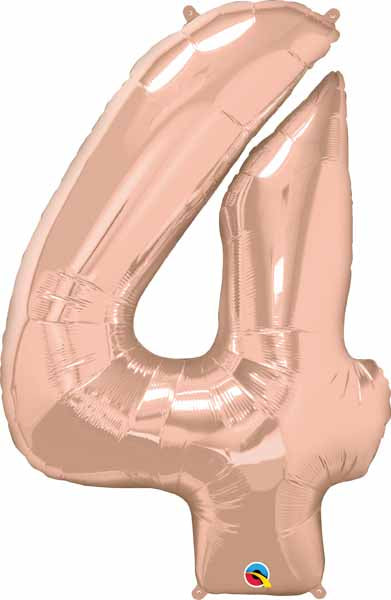 34-Inch Rose Gold Number 4 Balloon