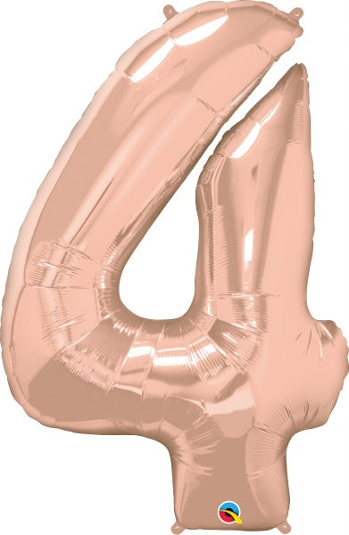 34" Rose Gold Number 4 Balloon