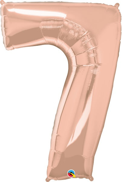34-Inch Rose Gold Number 7 Balloon