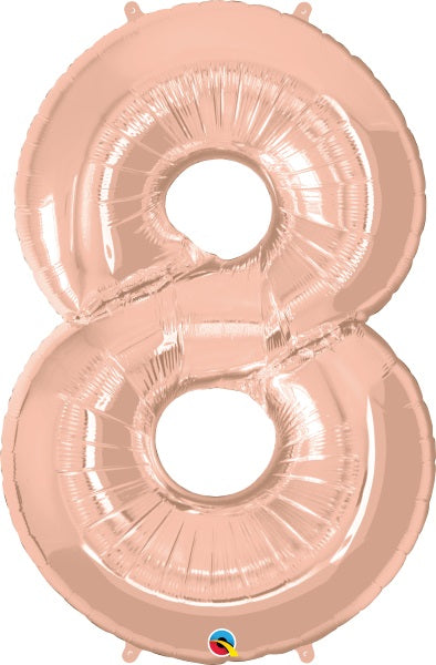 16 Inch Rose Gold Number 8 Balloon