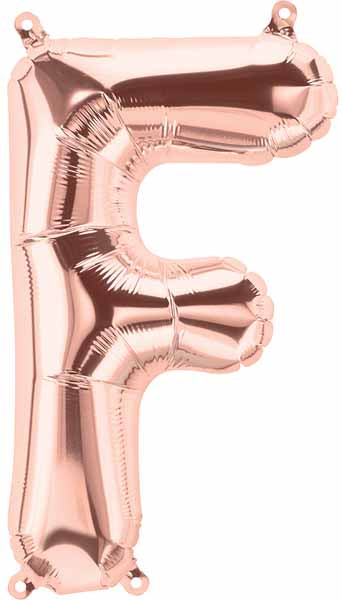 34-Inch Rose Gold Letter F Balloon