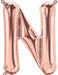 16 Inch Rose Gold Letter N Balloon
