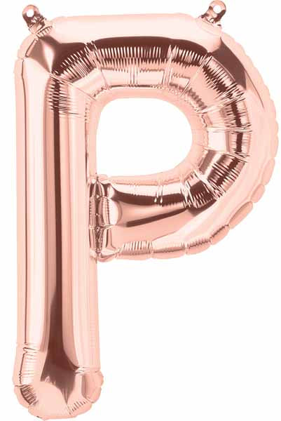 34-Inch Rose Gold Letter P Balloon