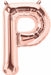 34-Inch Rose Gold Letter P Balloon