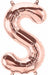 34-Inch Rose Gold Letter S Balloon