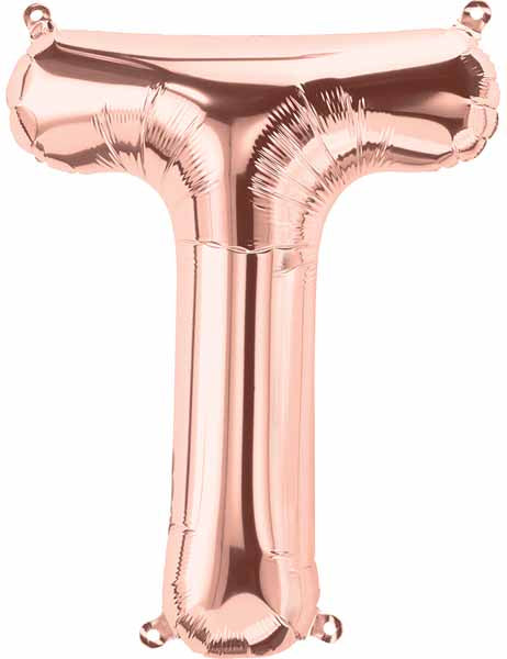 34" Rose Gold Letter T Balloon