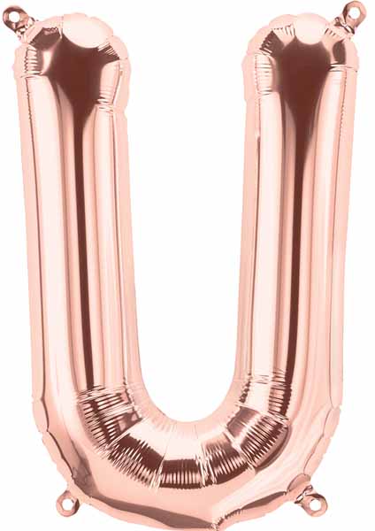 34-Inch Rose Gold Letter U Balloon