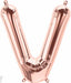 34-Inch Rose Gold Letter V Balloon