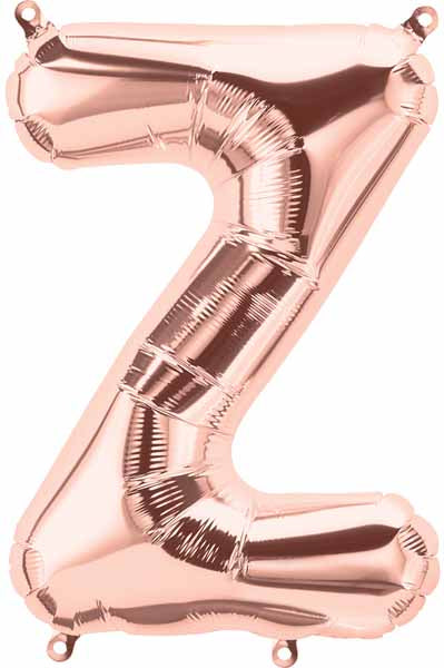 34-Inch Rose Gold Letter Z Balloon