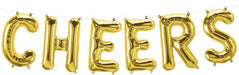 Gold CHEERS Letter Balloon Kit, 16 Inch