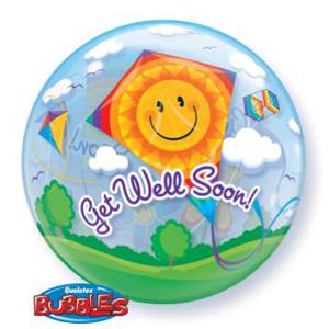 Get Well Soon Kites 22" Bubble Balloon