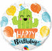 Birthday Party Cactus 18-Inch Round Foil Balloon
