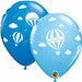 11-Inch Hot Air Balloon Print Latex Balloons, 50 Count