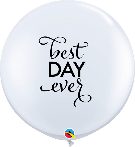 SIMPLY BEST DAY EVER 3' WHITE 2/BG