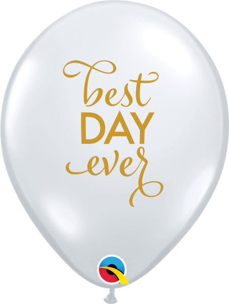 SIMPLY BEST DAY EVER 11" CLEAR 50/BG