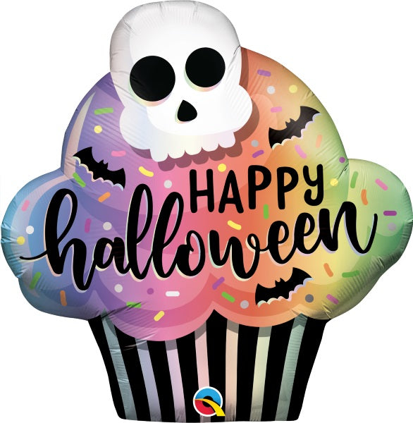 32-Inch Halloween Cupcake Shaped Foil Balloon