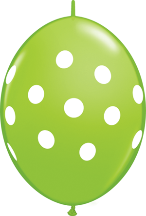 BIG POLKA DOTS LIME 12" QUICKLINK 50/BAG