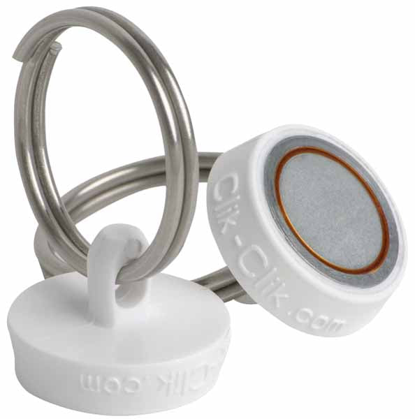 Round ClikMagnet #20 White Ceiling Magnet, 20 lb Capacity