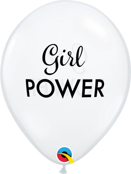 Simply Girl Power 11-Inch Clear Latex Balloons, 50 Count
