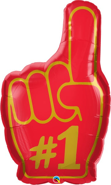 Number 1 Finger Shaped Foil Balloon, 37 Inch