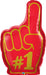 Number 1 Finger Shaped Foil Balloon, 37 Inch