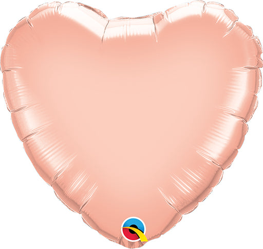 9-Inch Rose Gold Heart Foil Balloon