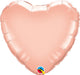 9-Inch Rose Gold Heart Foil Balloon