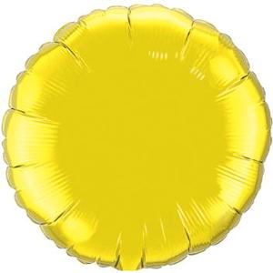 18-Inch Citrine Yellow Round Foil Balloon