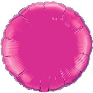 Magenta Round Foil Balloon, 18 Inch