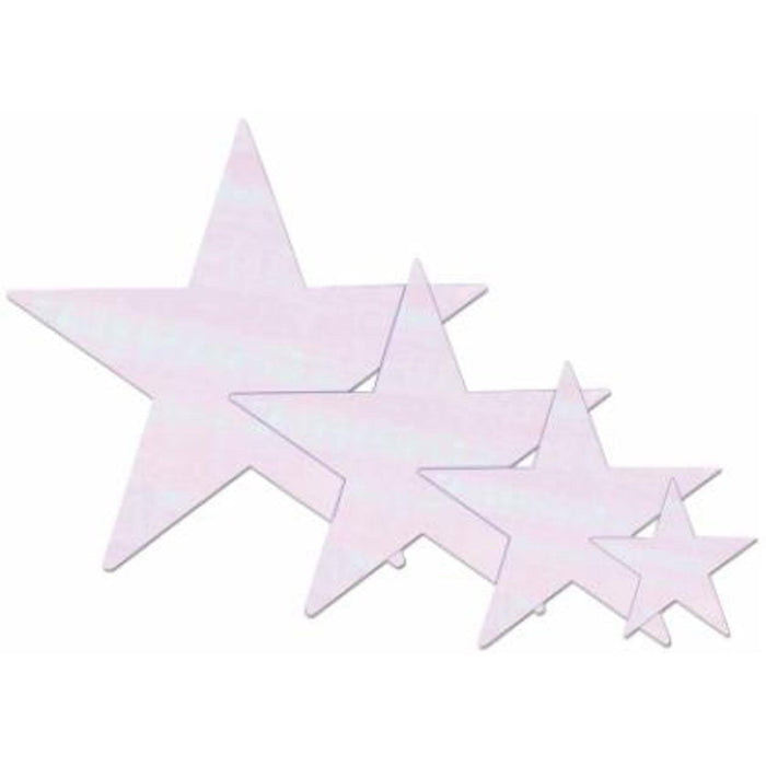 15" Opal Foil Star Pack (12 Stars)