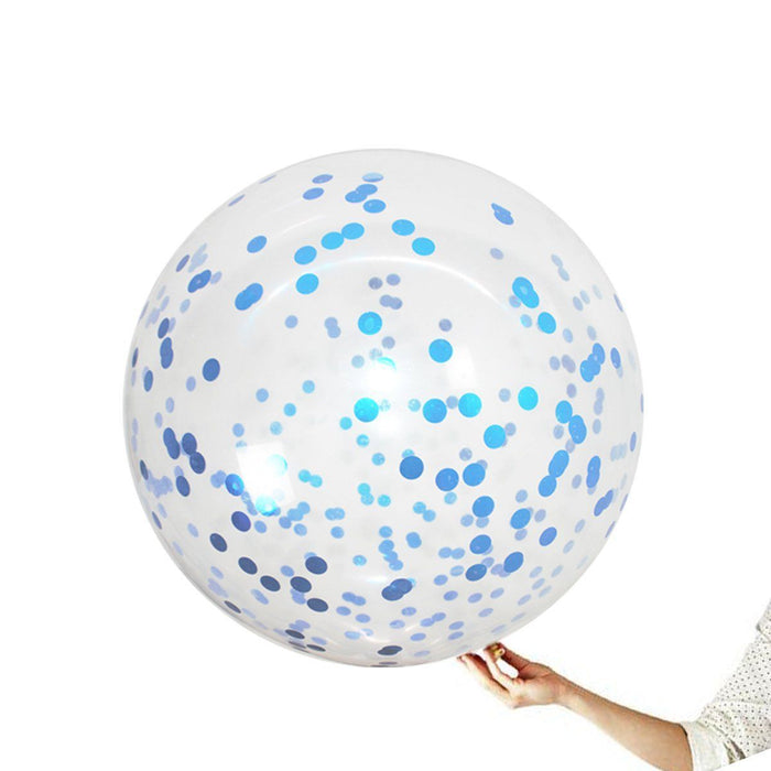 36-inch Giant Blue Confetti Balloons - Shimmer & Confetti