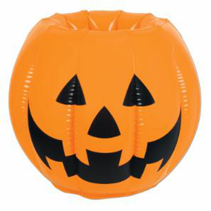 Spooky Jack-o'-Lantern Inflatable Cooler - Perfect Halloween Party Accessory