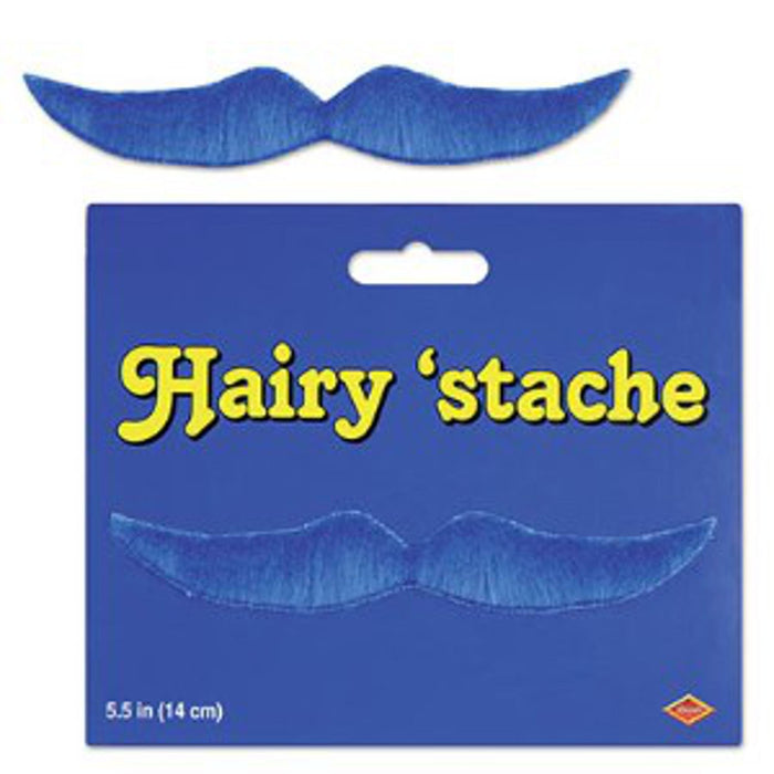 Hairy Stache Blue