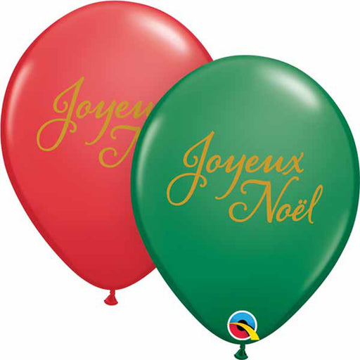 Green/Red 11" Christmas Balls - Simplement Joyeux Noel (50/Pk)