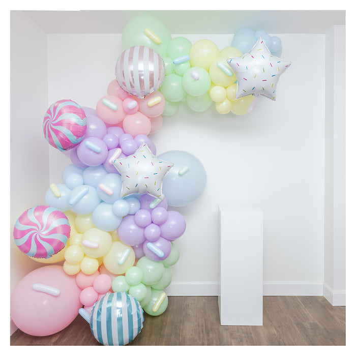 Pastel Rainbow Mini Balloon Cake Topper Kit