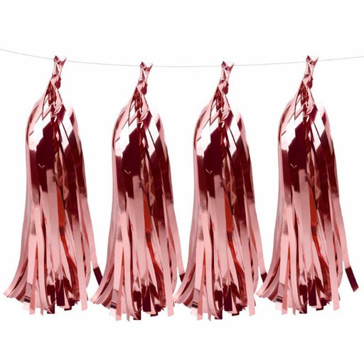 Rose Gold Party Tassels - Shimmer & Confetti