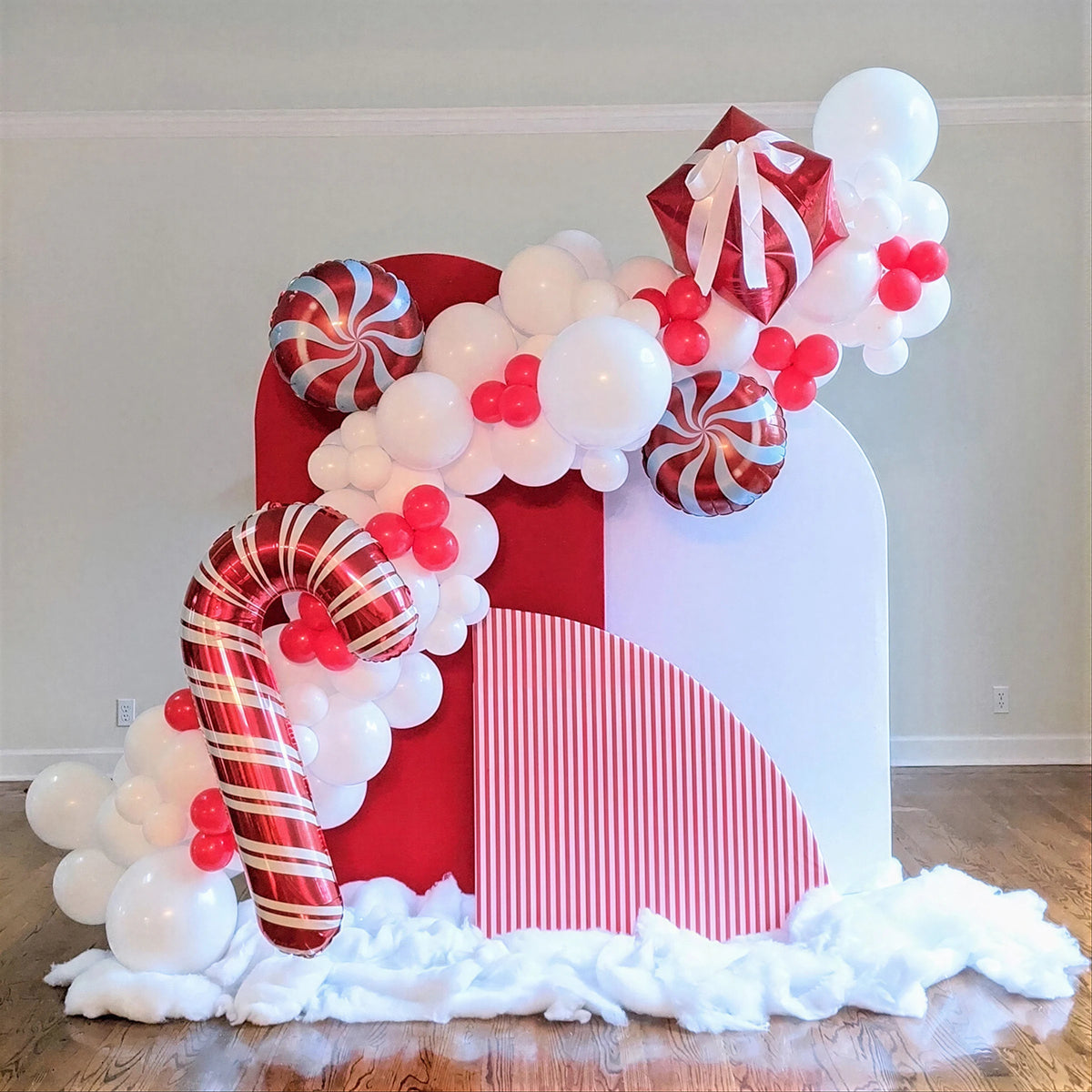 Christmas decorations styled for a festive holiday celebration